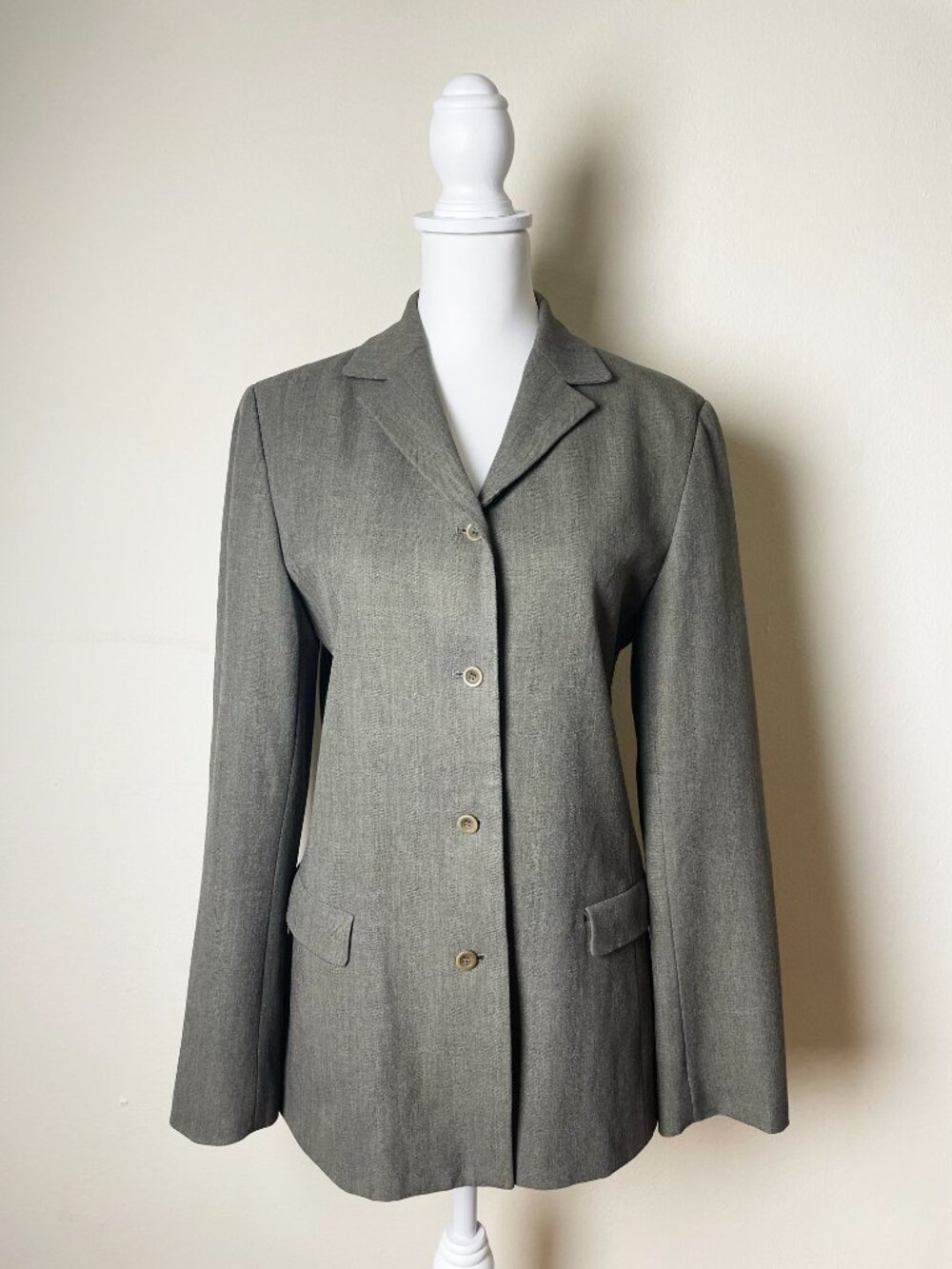 Vintage Zara Basic 2 Piece Blazer & Trousers Pant Suit Set Size 6 - Picture 3 of 16